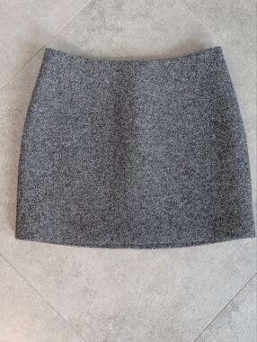 T by Alexander Wang Mini Skirt Gray Textured Size 4 Minimalist